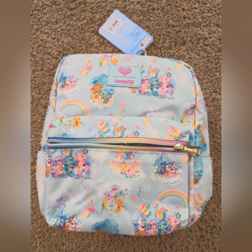 LOUNGEFLY Care Bears mini nylon backpack, brand NEW